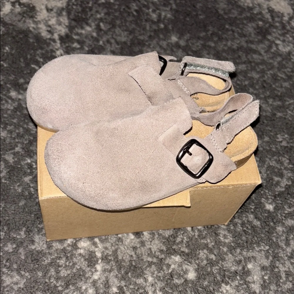 Zara Kids Suede Buckle Shoes - Tan